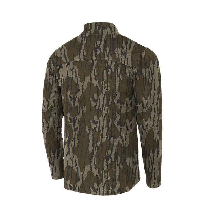 Chattanooga Muddy DV8 Quest Mossy Oak Bottomland midweight quarter zip sweatshirt in XL, featuring camouflage pattern and hoodie design.