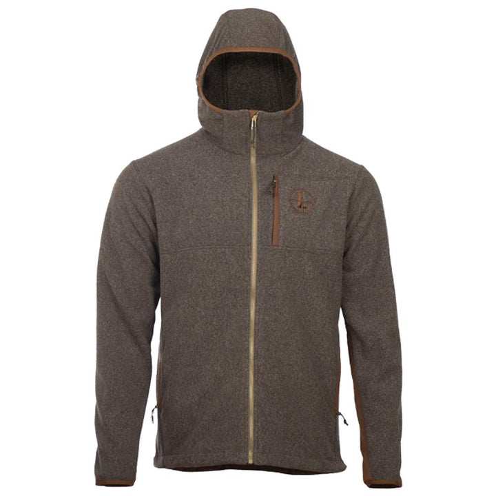 Chattanooga Leupold Make Ready full zip hooded fleece in ash green, soft and warm hoodie in large size, casual outdoor apparel.