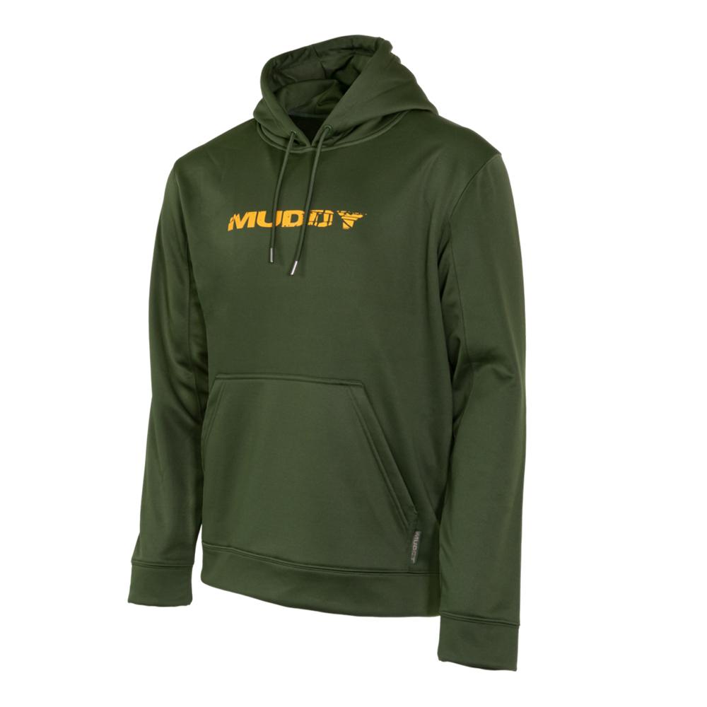 Chattanooga Muddy TRX Performance Hoodie in forest green, lightweight, breathable fabric, shown in size L.