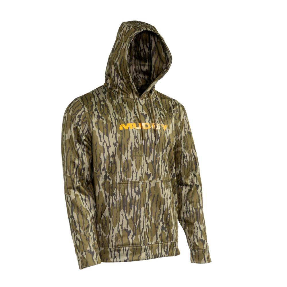 Chattanooga Muddy TRX Performance Hoodie in Mossy Oak Bottomland, lightweight, breathable 2XL, outdoor camouflage hoodie.