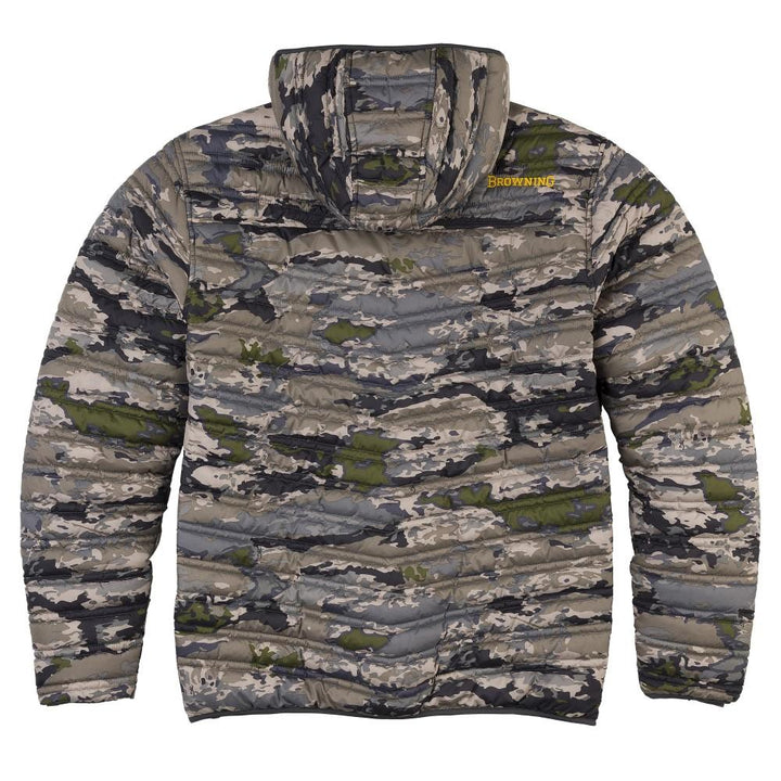 Chattanooga packable puffer jacket in black, lightweight and insulated, designed for outdoor wear and easy packing.