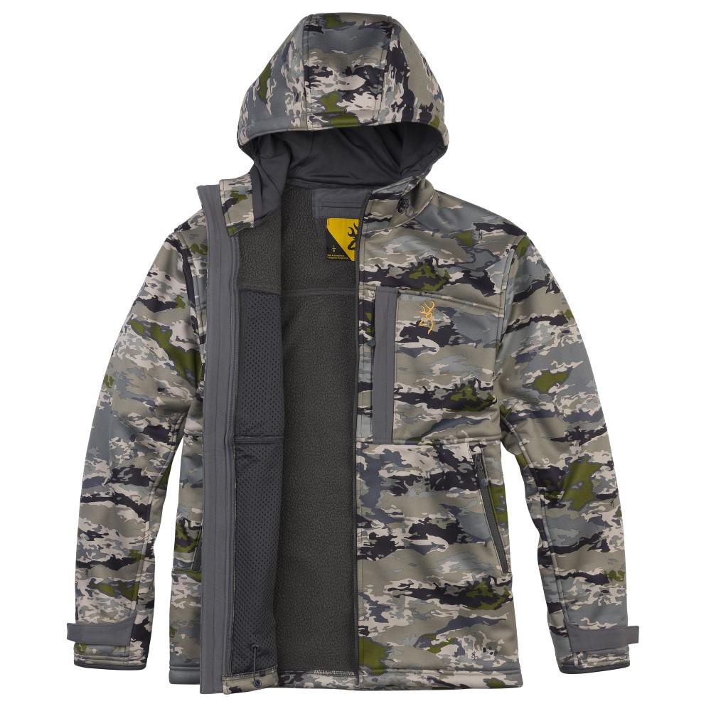 Chattanooga Browning Dutton Jacket in Ovix Camo, small size, outdoor coat with camouflage pattern and durable design.