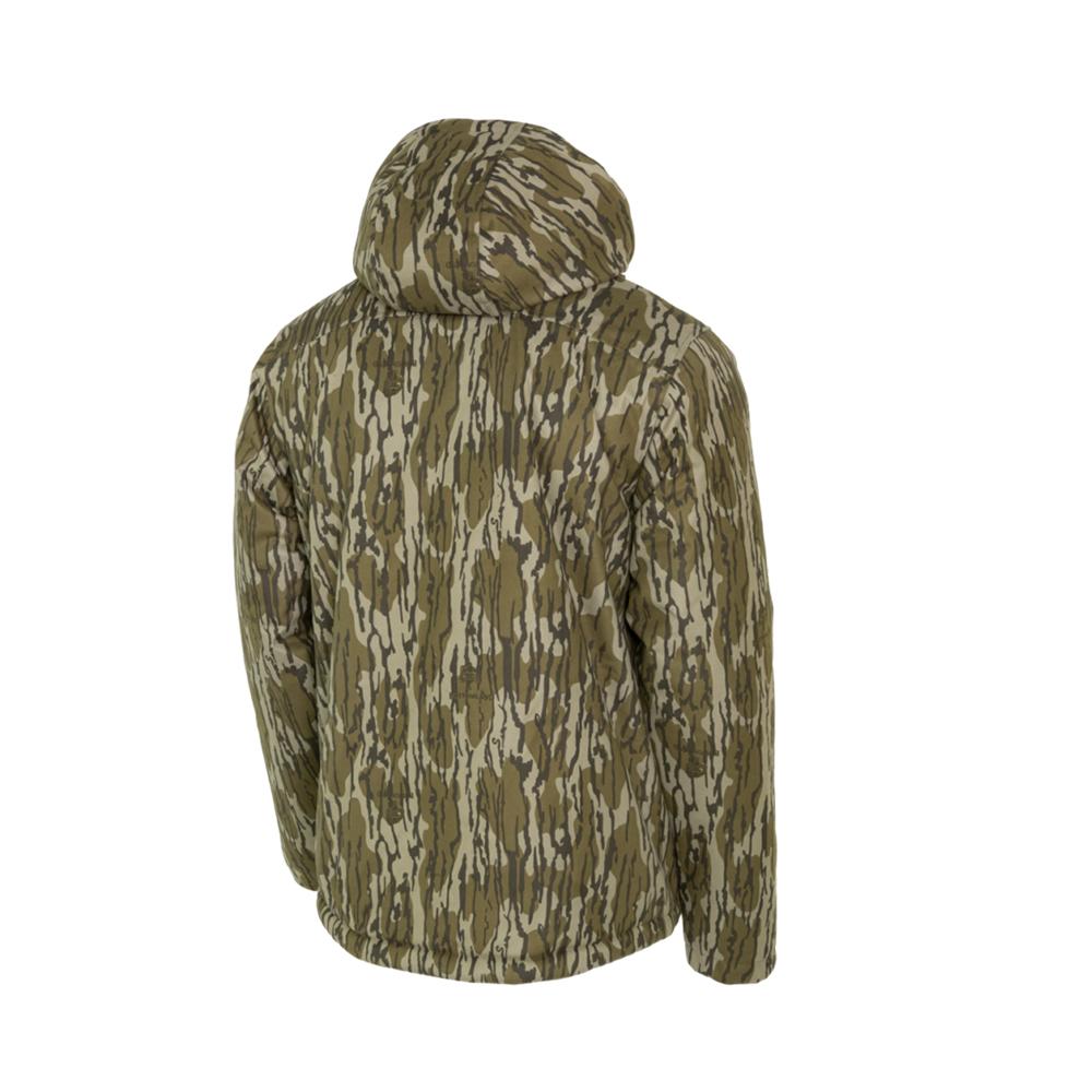 Chattanooga Muddy TRX Sherpa Fleece waterproof jacket in Mossy Oak Bottomland, large outdoor coat with fleece lining and rugged design