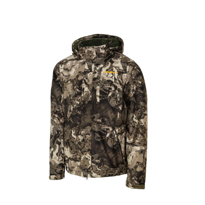 Chattanooga Muddy TRX Sherpa fleece jacket in Canyon Grey, waterproof outdoor coat in 3XL with cozy fleece lining.