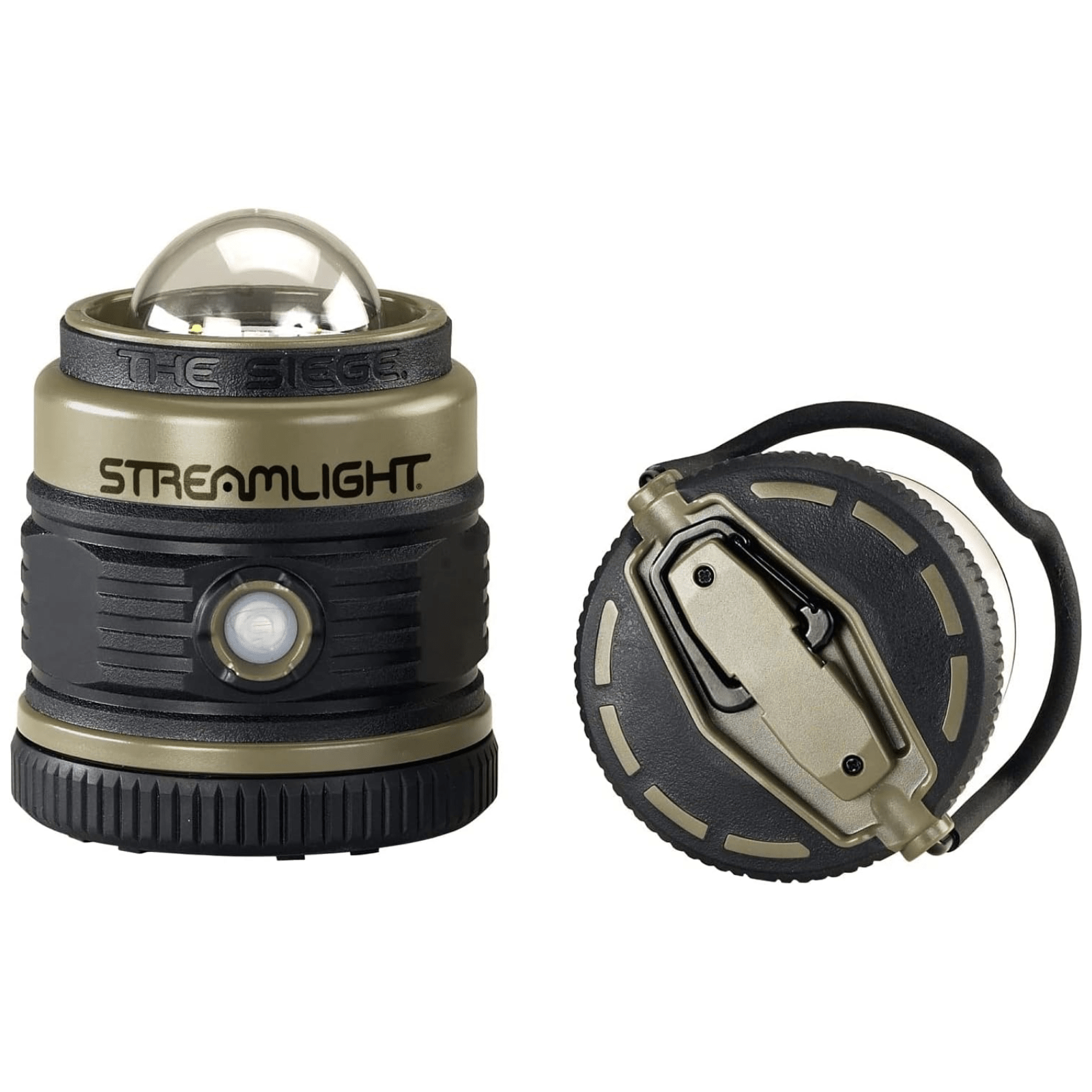 Chattanooga Streamlight Siege 540-lumen compact D alkaline hand lantern in coyote color, portable with bright LED illumination.