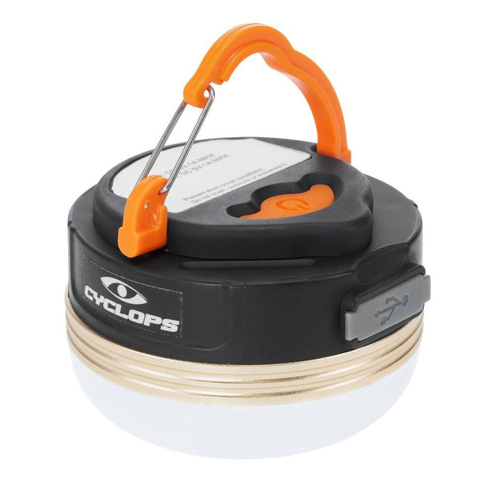 Chattanooga Cyclops Clipmate Lantern Power Bank with 200 lumens, compact rechargeable LED lantern, clip for camping or outdoor use