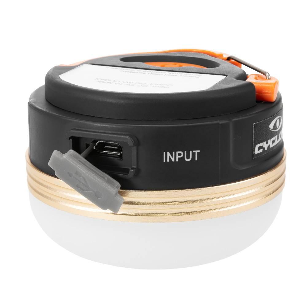 Chattanooga Cyclops Clipmate Lantern Power Bank with 200 lumens, compact rechargeable LED lantern and portable battery for outdoor use.