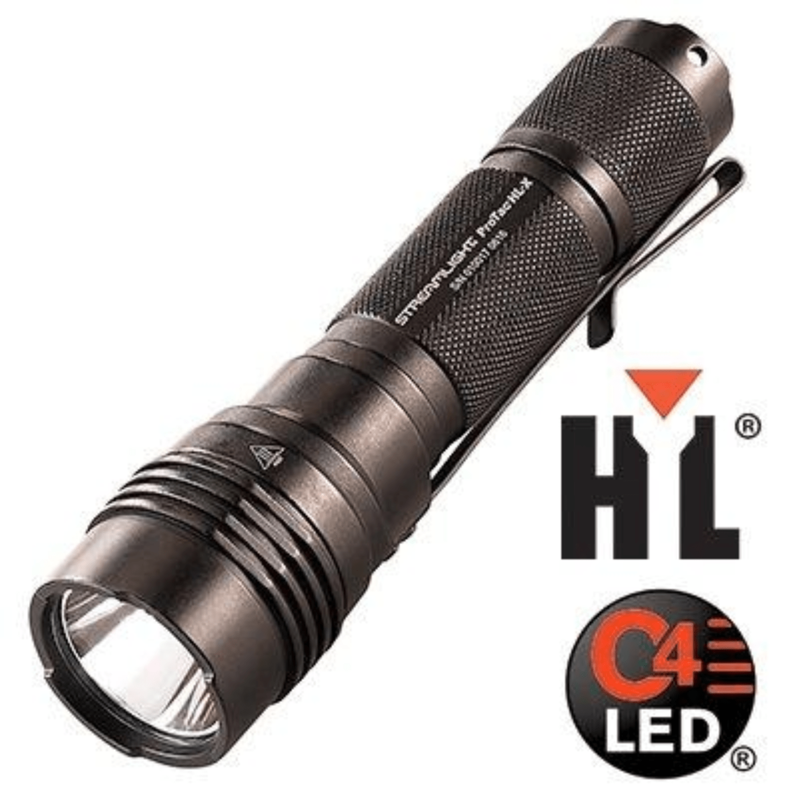 Black Streamlight ProTac HL-X rechargeable LED flashlight with 1000 lumens from Chattanooga, featuring a durable design and high brightness.