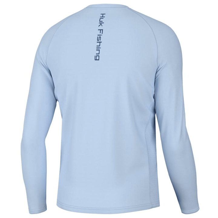 Chattanooga Huk Vented Pursuit Long Sleeve Shirt in Ice Water blue, XL size, designed for outdoor activities and ventilation.