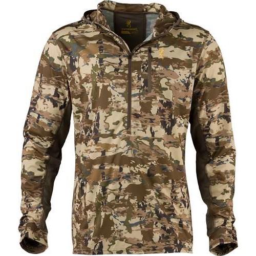 Chattanooga Browning early season hooded long sleeve shirt in Auric Camo, lightweight, 2XL fit, designed for outdoor wear