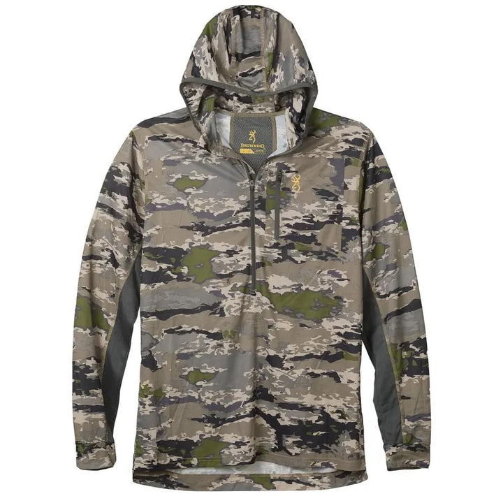 Chattanooga Browning Early Season Hooded Shirt Ovix M, lightweight breathable long sleeve outdoor wear in neutral color