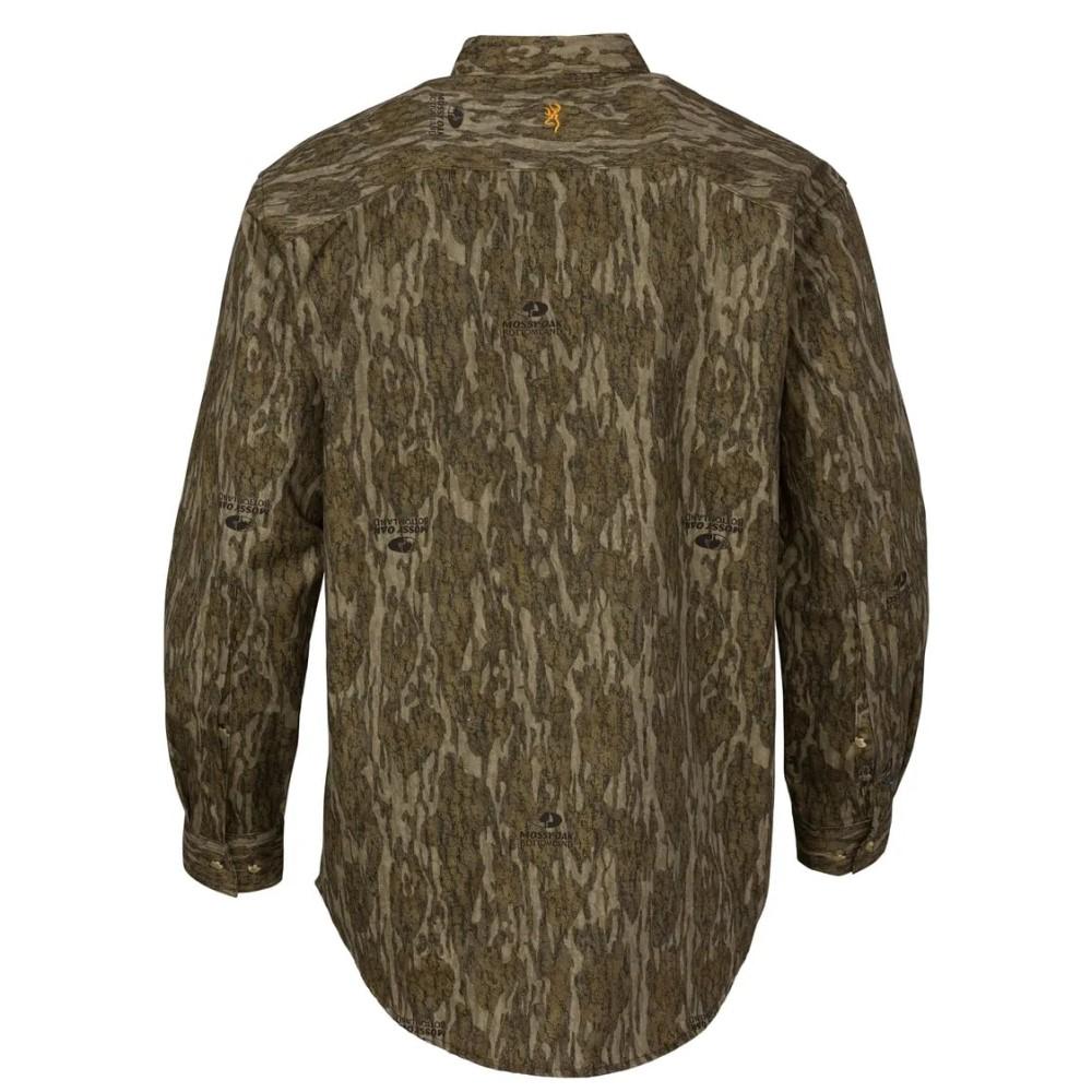 Chattanooga Browning WASATCH-CB long sleeve button-front shirt with two chest pockets in MOBottomland size S.