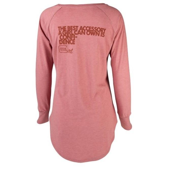 Glock Girl Confidence Long Sleeve Shirt Blush Lightweight Soft Tunic Top Womens - POWER FIT SHOP — Powering Preparedness, Health &amp; Home