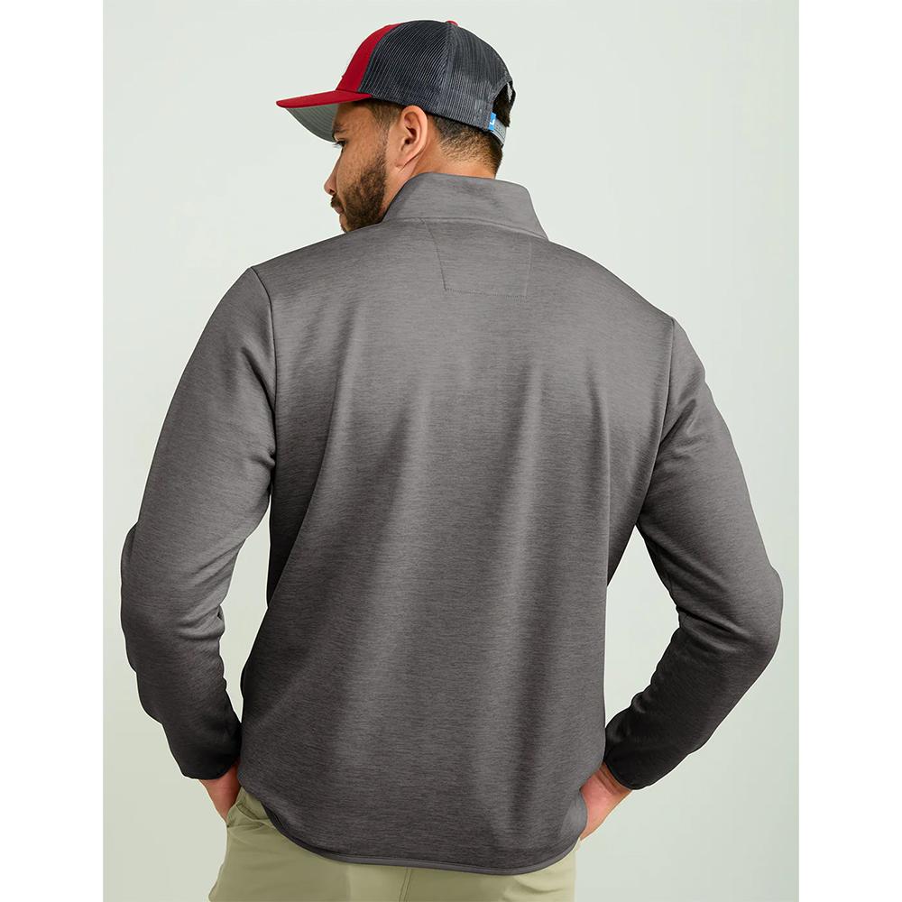 Chattanooga Huk Coldfront performance long sleeve shirt in volcanic ash heather, 1/4 zip design, 2XL size.