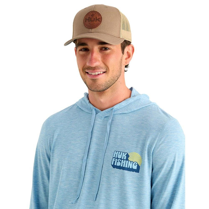 Chattanooga Huk Drift Hoodie Shipyard Heather lightweight pullover sweatshirt, long sleeve, XL size, casual men&