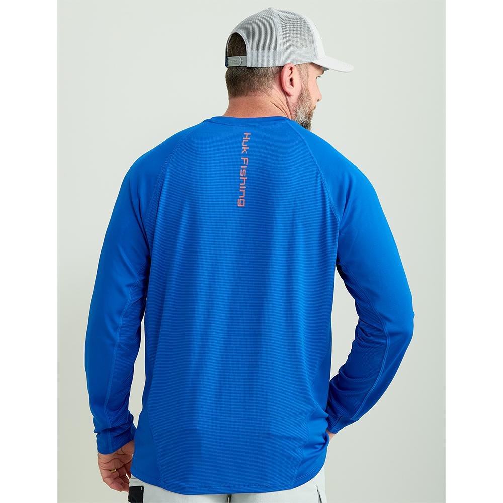 HUK ICON LS CREW OCEAN BLUE LS S - POWER FIT SHOP — Powering Preparedness, Health & Home