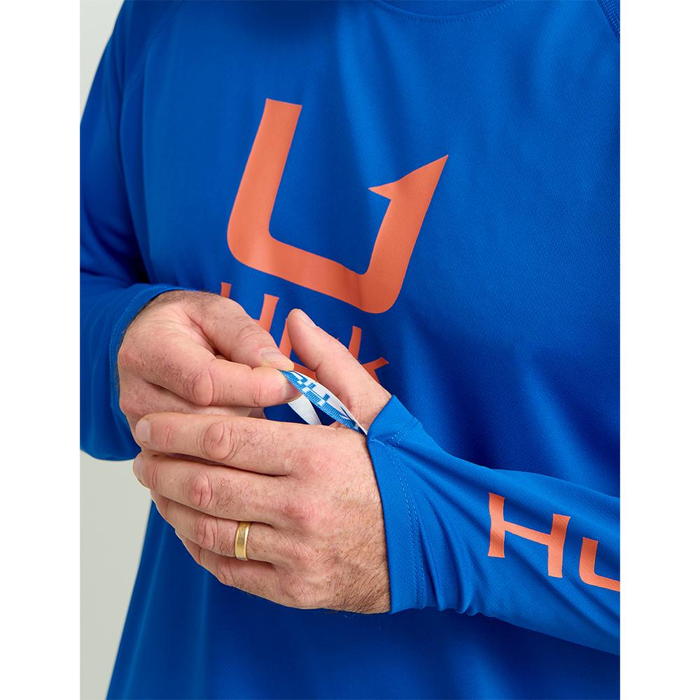 HUK ICON LS CREW OCEAN BLUE LS S - POWER FIT SHOP — Powering Preparedness, Health &amp; Home