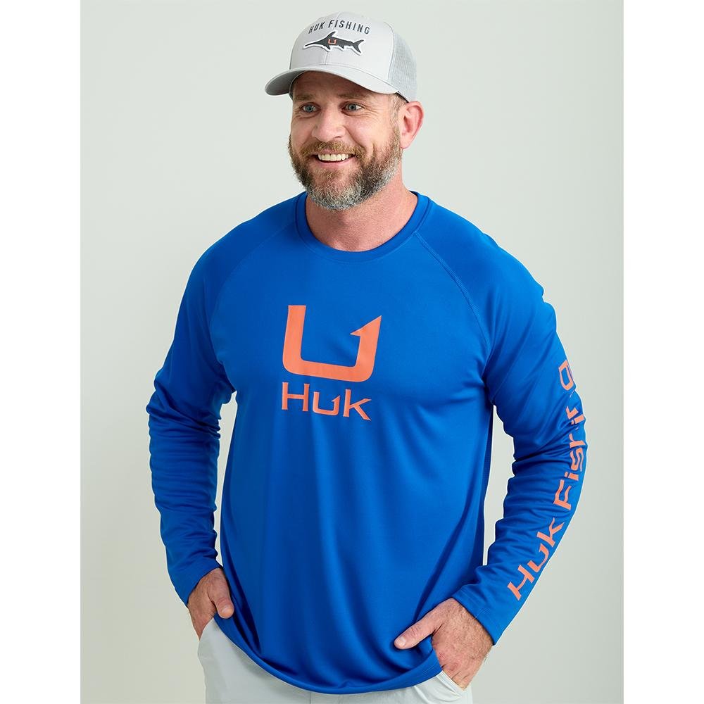 HUK ICON LS CREW OCEAN BLUE LS XL - POWER FIT SHOP — Powering Preparedness, Health & Home