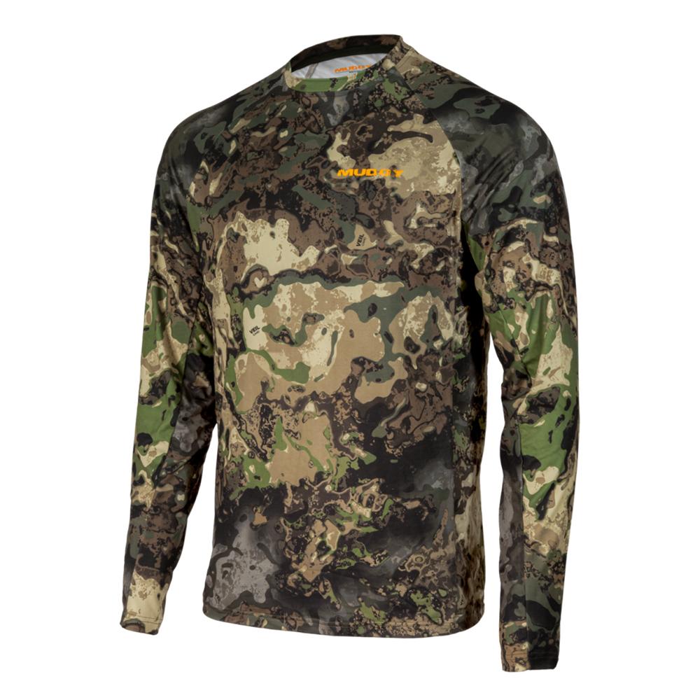 Chattanooga Muddy Base Layer Crew Long Sleeve Shirt in Veil Canyon Hybrid, lightweight moisture-wicking long sleeve shirt for outdoor activities.