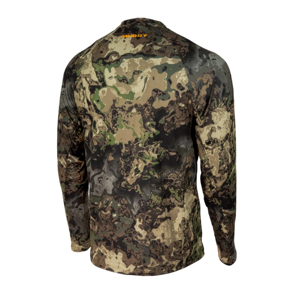Chattanooga Muddy Base Layer Crew Long Sleeve Shirt in Veil Canyon Hybrid lightweight fabric, shown on a model.
