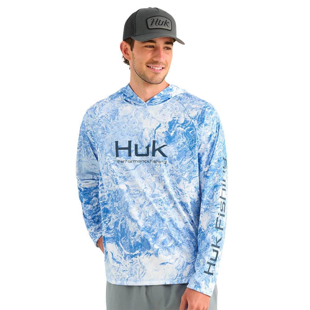 Chattanooga HUK Pursuit Mossy Oak printed hoodie, lightweight Regatta pullover, long sleeve, size XXL, casual outdoor apparel.
