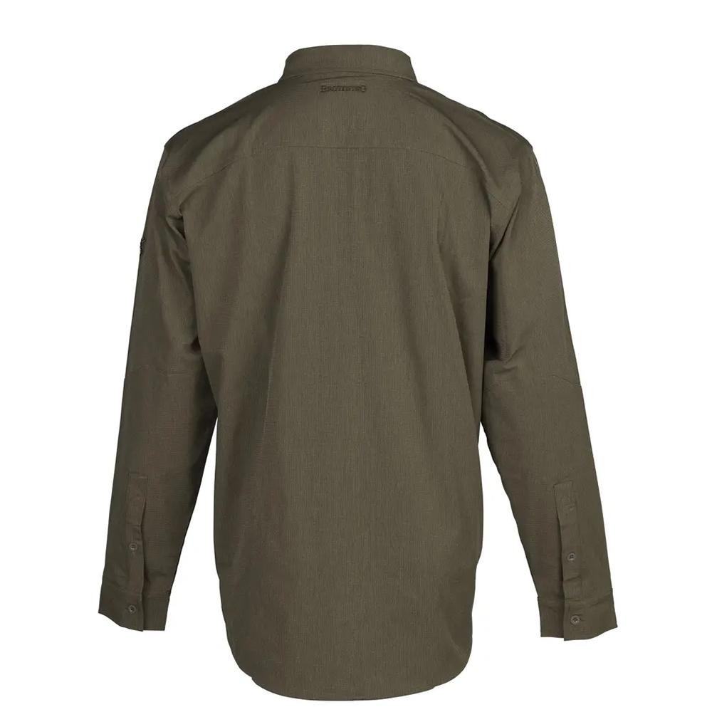 Green Browning lightweight button-down long sleeve shirt by Chattanooga, casual wear with a classic fit and button-up front.