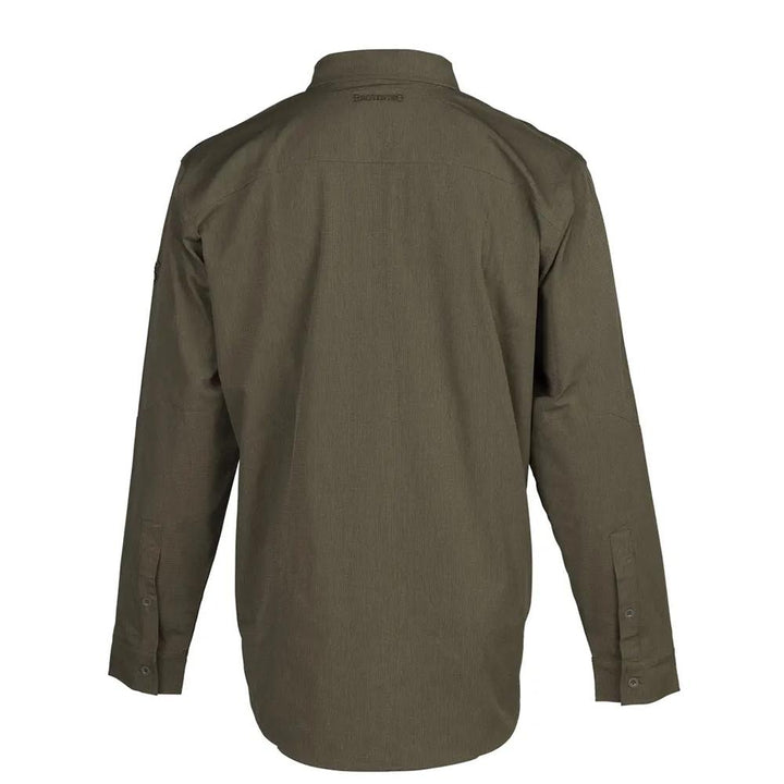 Green Browning lightweight button-down long sleeve shirt by Chattanooga, casual wear with a classic fit and button-up front.