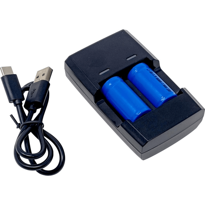 Chattanooga Map Nightstick USB Single Battery Charging Kit with charging cable and accessories for rechargeable batteries.