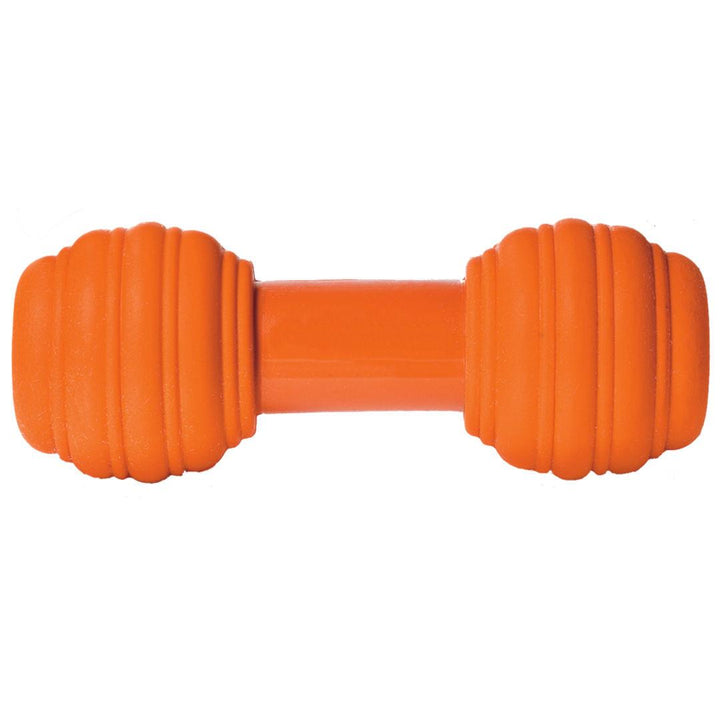 Petsafe Sportsmen Chuckle interactive dog toy with noise maker, featuring durable design and playful features for active dogs.