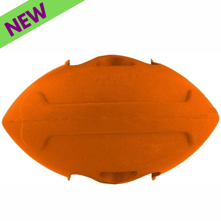 Large PetSafe Sportsmen football dog toy by Chattanooga Map, interactive treat dispensing toy for active play and fun with dogs.