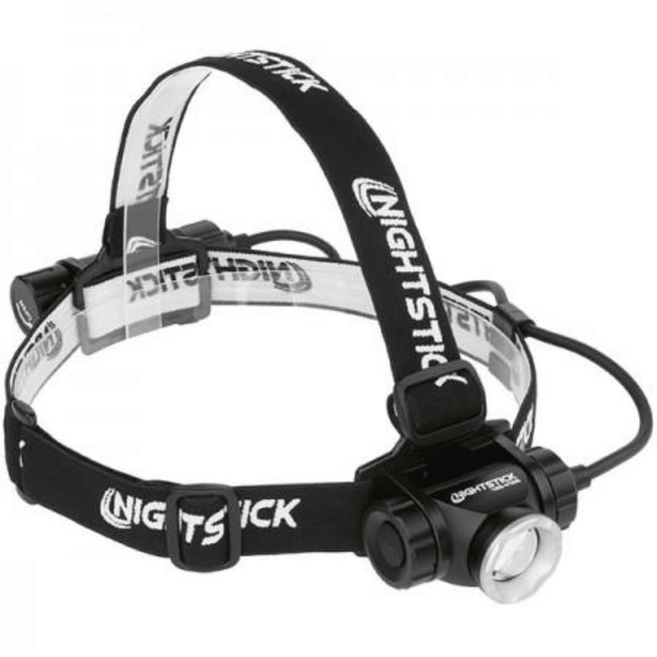 Chattanooga Map Nightstick adjustable beam headlamp in black, USB rechargeable, 1000 lumens, LED flashlight with elastic head strap.