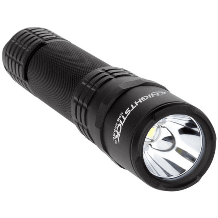 Nightstick Metal USB Rechargeable Multi - Function Flashlight Black - POWER FIT SHOP — Powering Preparedness, Health &amp; Home
