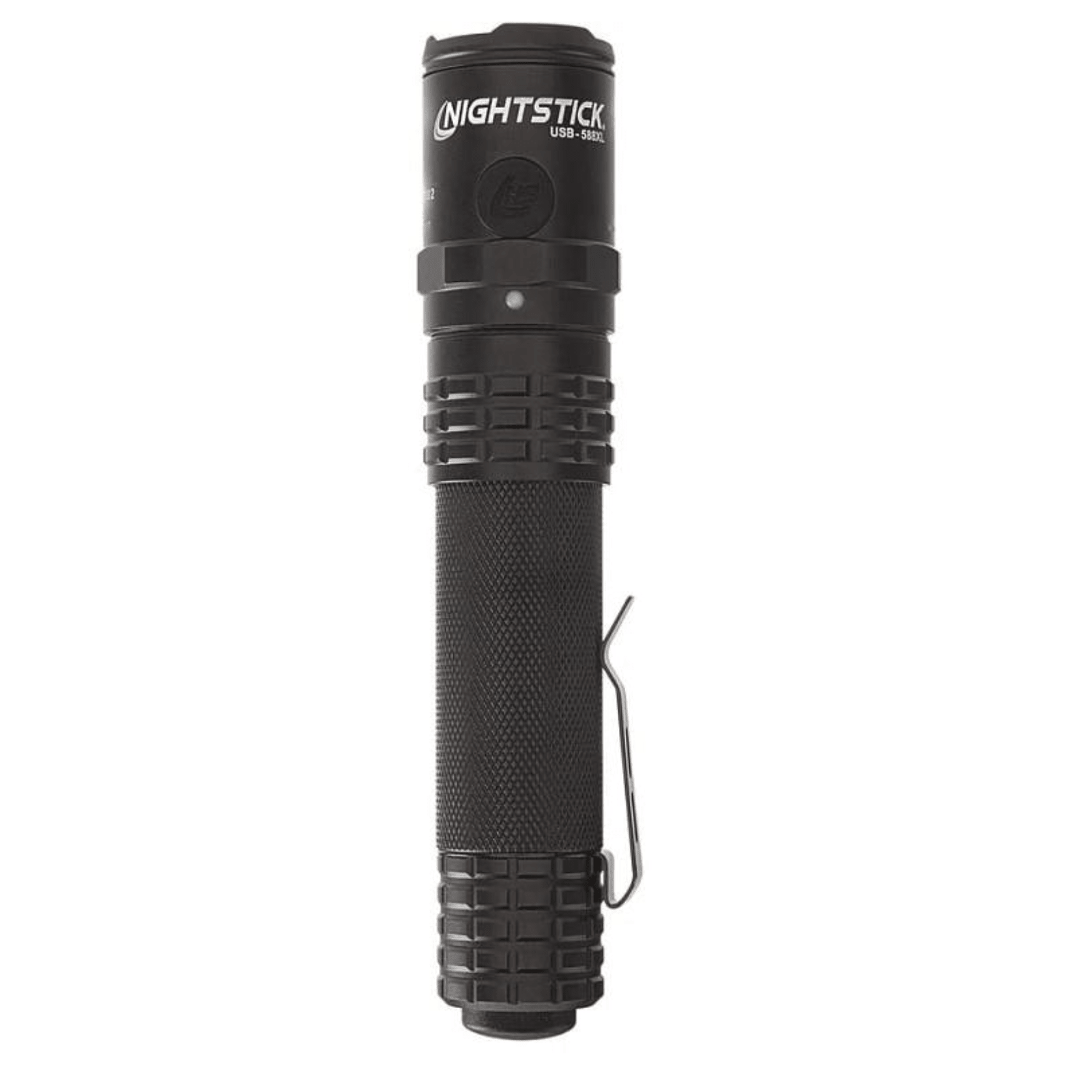 Chattanooga Map Nightstick USB Dual-Light Flashlight with 1100 lumens in black, showing its compact design and dual lighting features.