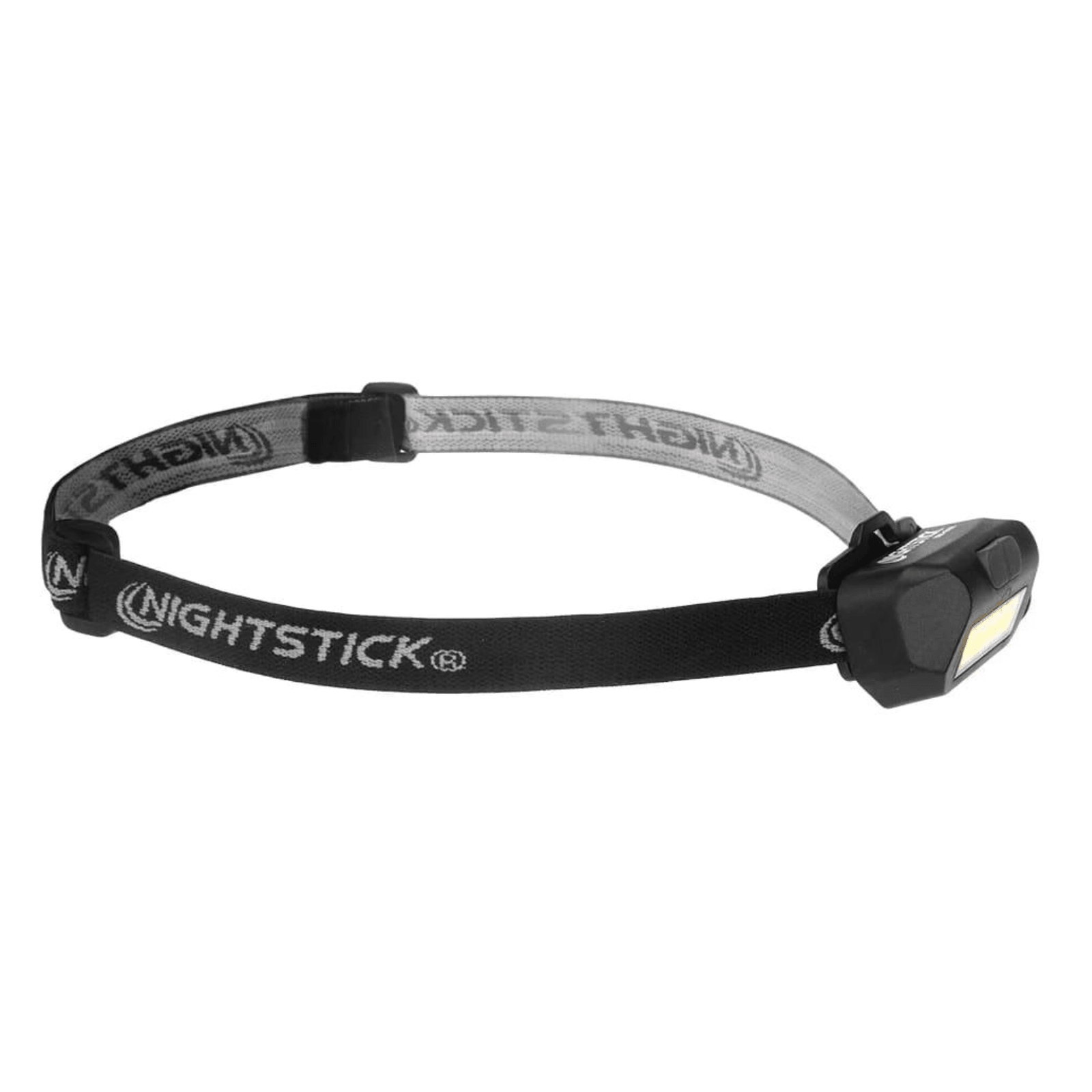 Chattanooga Map Nightstick Multi-Flood USB Headlamp in black with brim clip, 250 lumens, adjustable strap, and bright LED light.
