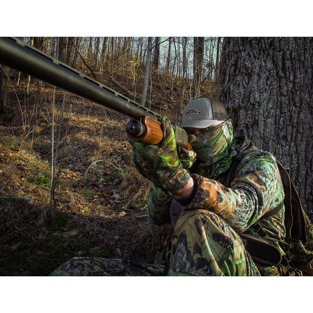 Chattanooga Allen Shocker Mossy Oak Obsession breathable adjustable outdoor neck gaiter with camouflage pattern and moisture-wicking fabric