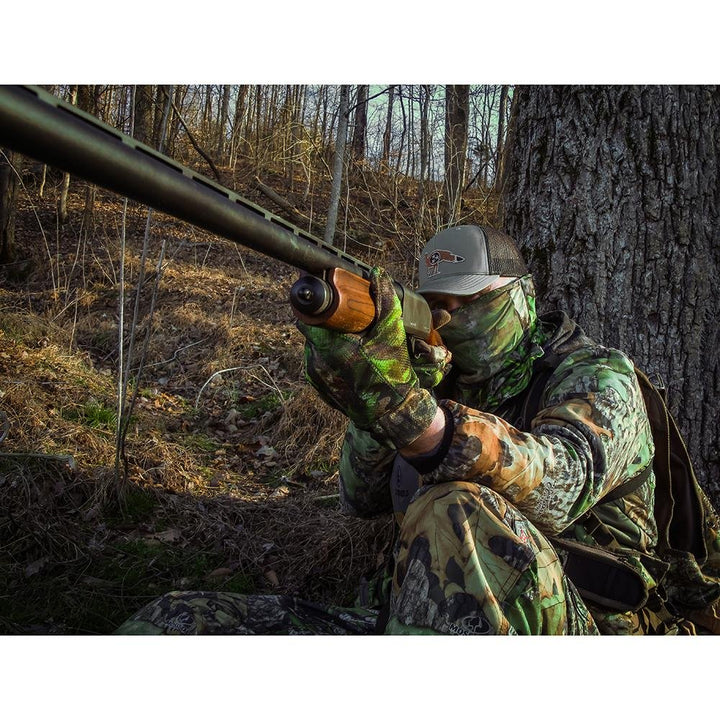 Chattanooga Allen Shocker Mossy Oak Obsession breathable adjustable outdoor neck gaiter with camouflage pattern and moisture-wicking fabric