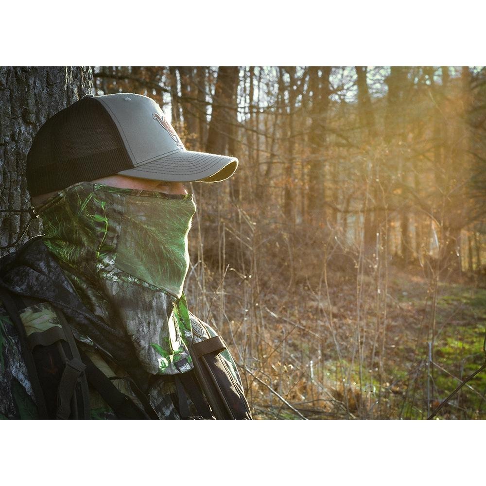 Chattanooga Allen Shocker Mossy Oak Obsession breathable adjustable outdoor neck gaiter with camouflage pattern and snug fit