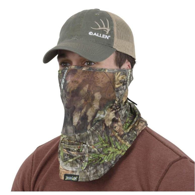 Chattanooga Allen Shocker Mossy Oak Obsession breathable adjustable outdoor neck gaiter with camouflage pattern and comfortable fit.