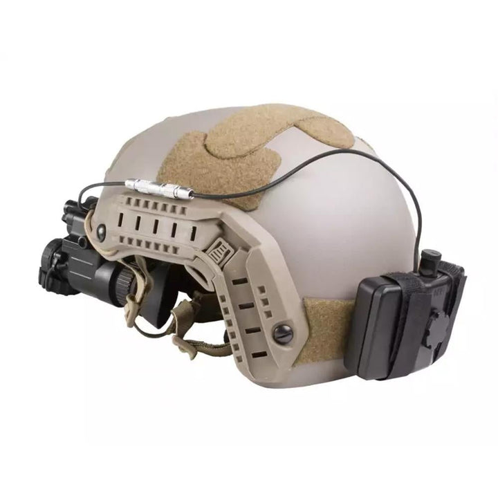Chattanooga AGM NVG-40 NW1 dual tube night vision binoculars showing lenses and control features in a natural outdoor setting