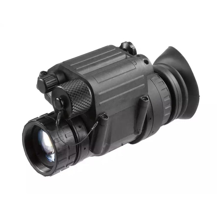 Chattanooga AGM PVS14 3APW night vision monocular with high-resolution outdoor optics in black, showing detailed lens and body design.