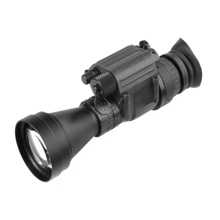 Chattanooga AGM PVS14 NW1 night vision monocular in black, high-resolution outdoor optics, compact and lightweight for outdoor use.