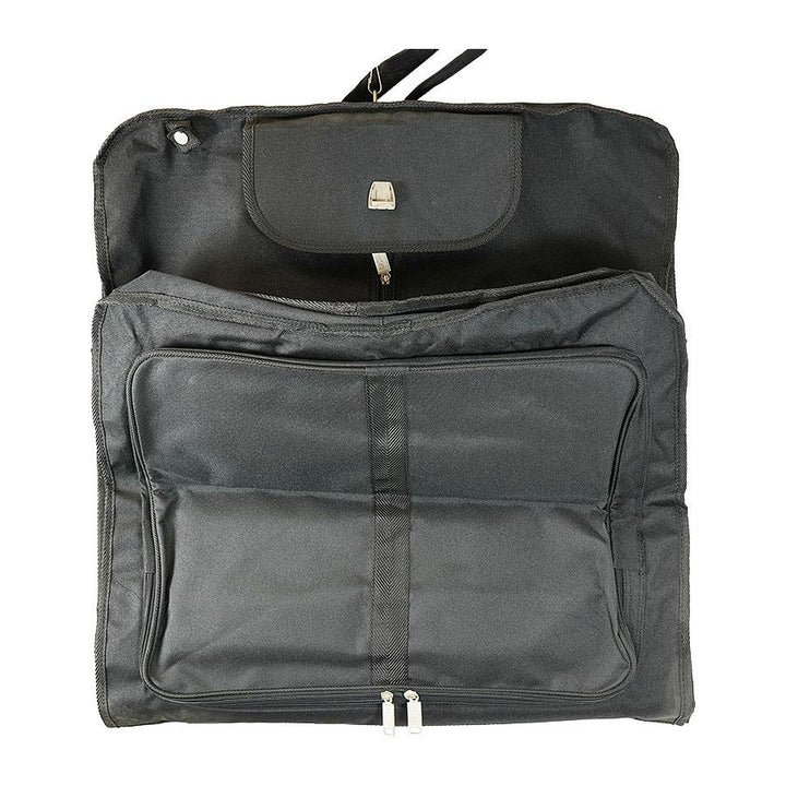 Chattanooga Natchez Silvana garment carrier in black, outdoor travel bag for clothes storage with handles and zip closure.