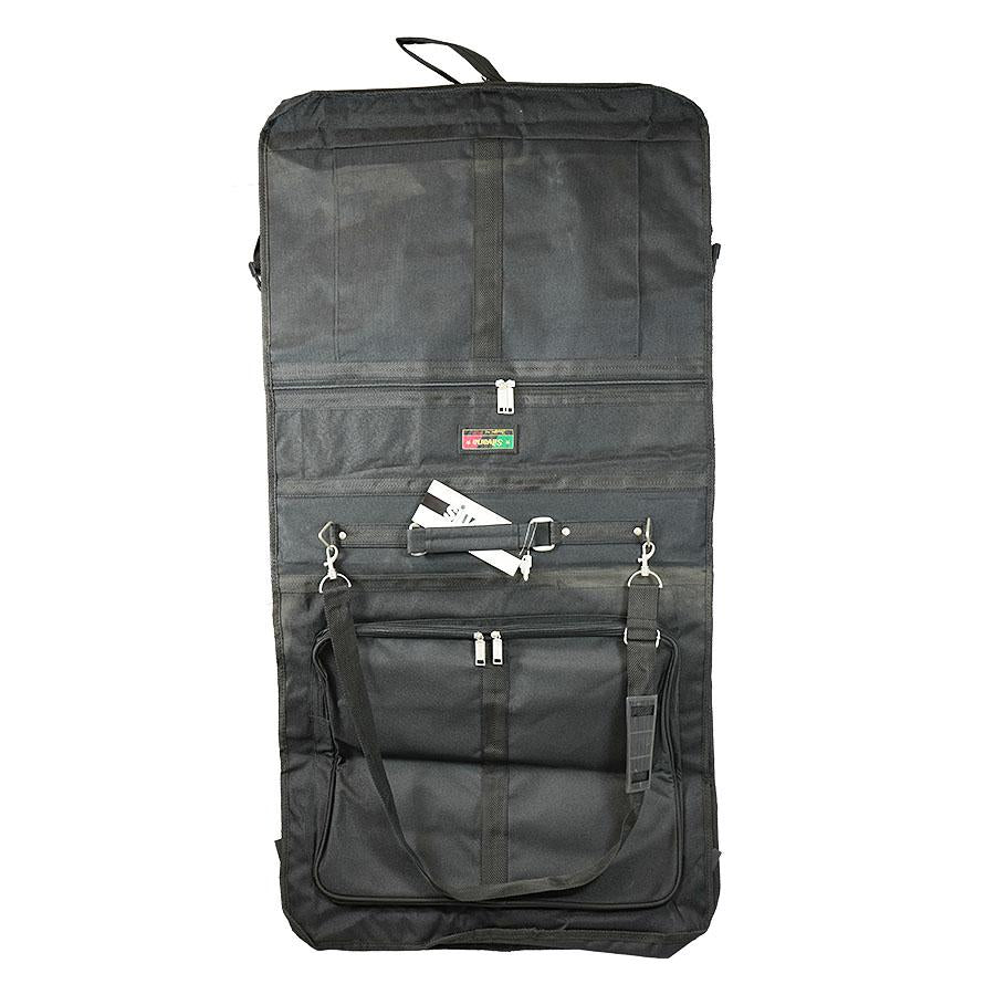 Chattanooga Natchez Silvana black garment carrier for travel, outdoor clothes storage, with durable fabric and handle for easy transport.