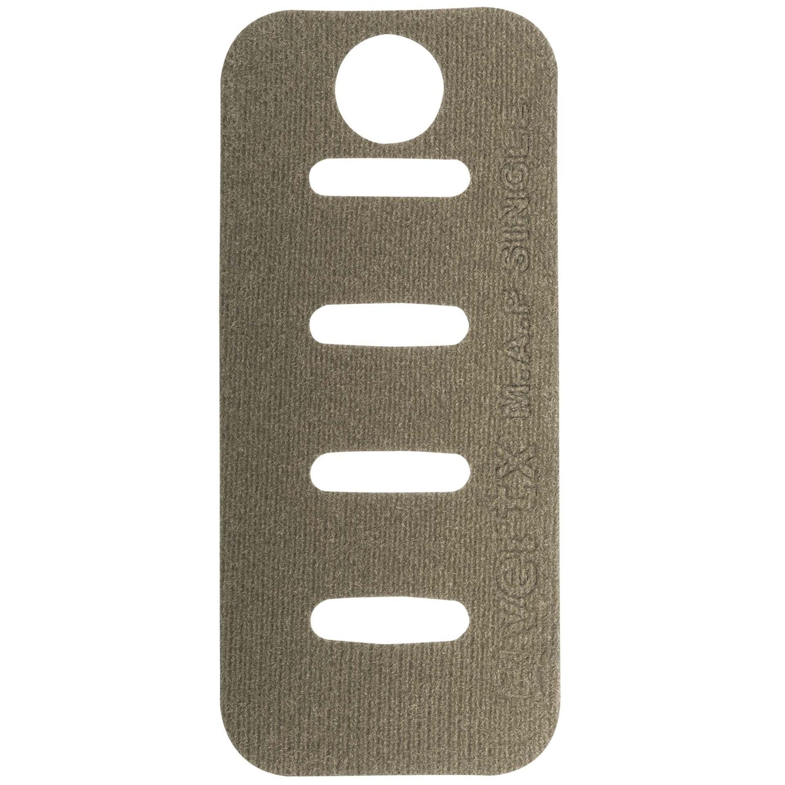 Vertx Tactigami MAP Single MOLLE Adapter Panel in Earth Tan with hook loop and OneWrap for tactical pack or holster attachment.