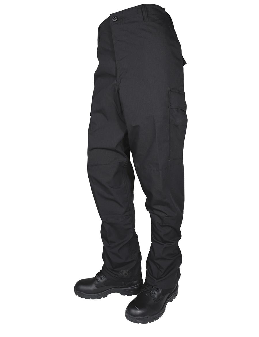 TruSpec BDU Basic Pants Black Small Ripstop Polyester Cotton Durable Fit 65 35 - POWER FIT SHOP — Powering Preparedness, Health &amp; Home