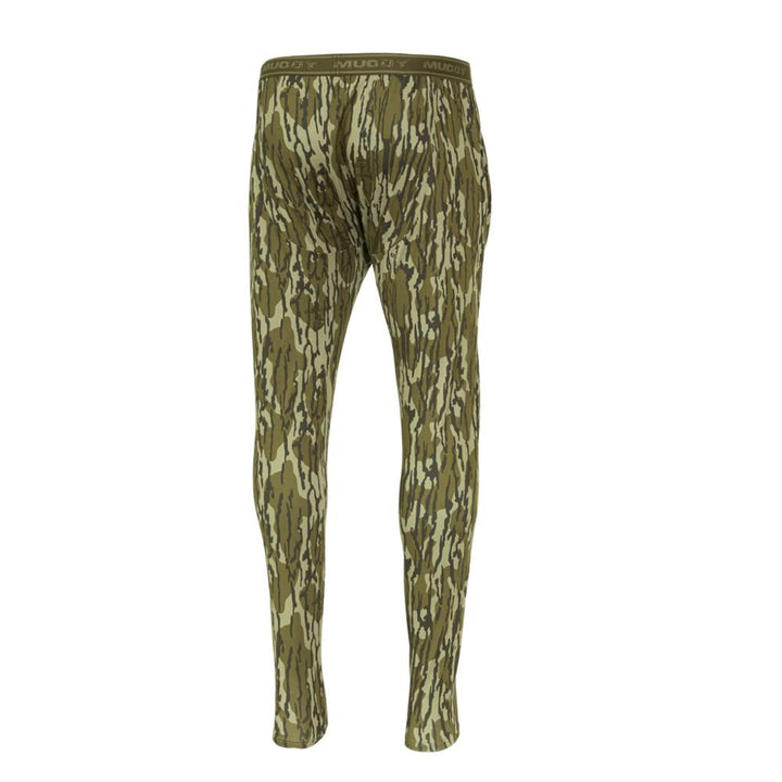 Chattanooga Mossy Oak Bottomland base layer pants in 2XL, warm and comfortable outdoor wear with camouflage pattern.