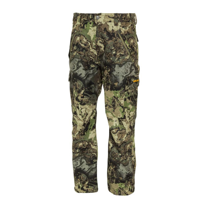 Chattanooga Muddy TRX lightweight rain pants in Veil Canyon Hybrid L waterproof outdoor apparel, shown in a natural outdoor setting.