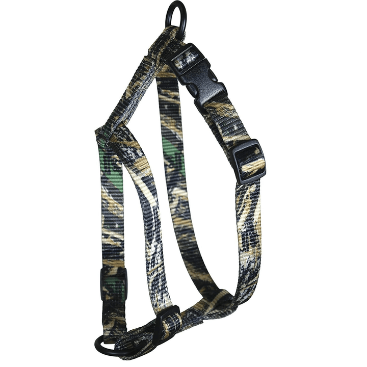 Chattanooga Omnipet Kwik Klip adjustable nylon pet harness in Realtree Max 5 camouflage, 5/8 inch, 1 ply for dogs.