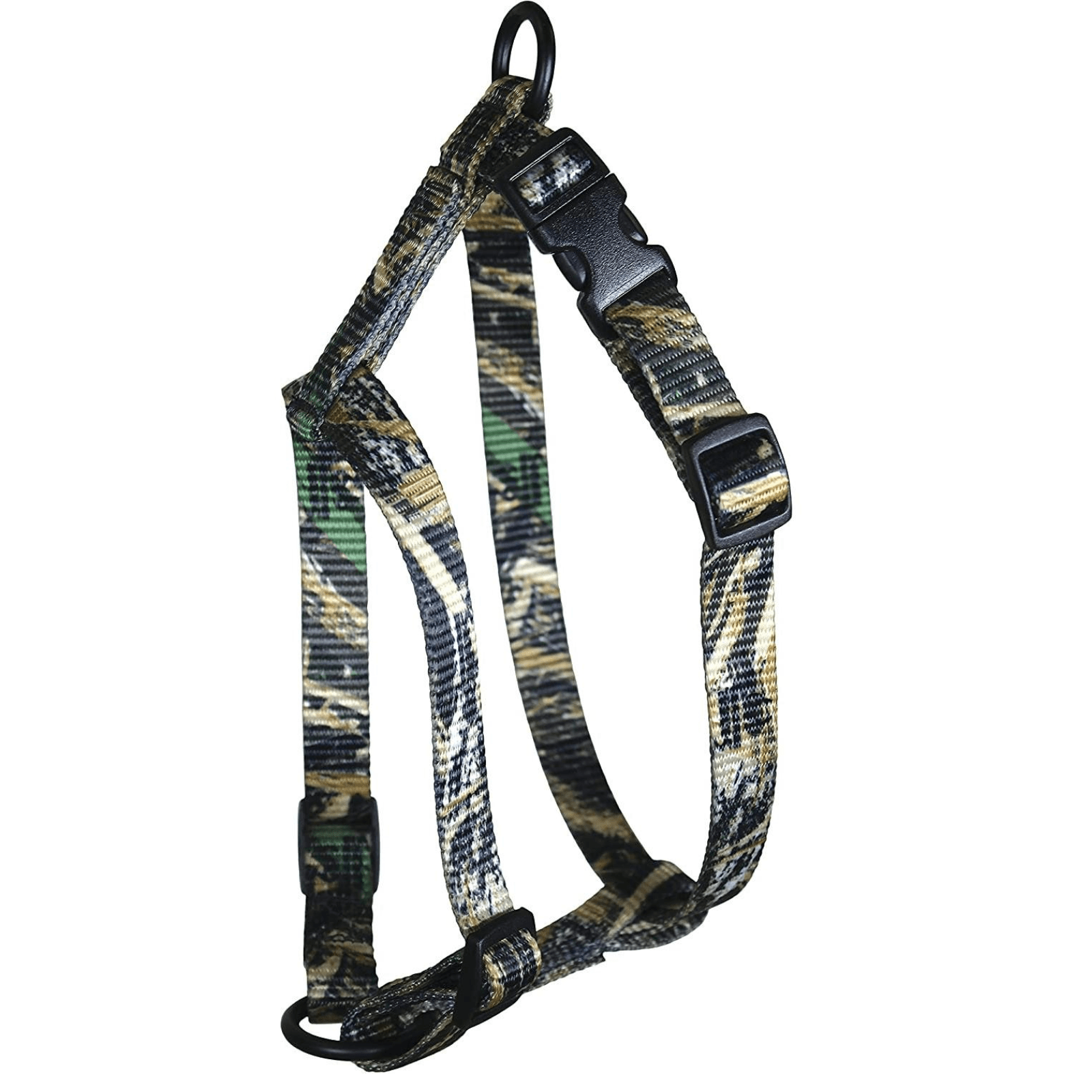 Chattanooga Omnipet Kwik Klip nylon pet harness in Realtree Max 5, adjustable 3/4 inch medium size with quick release clip.