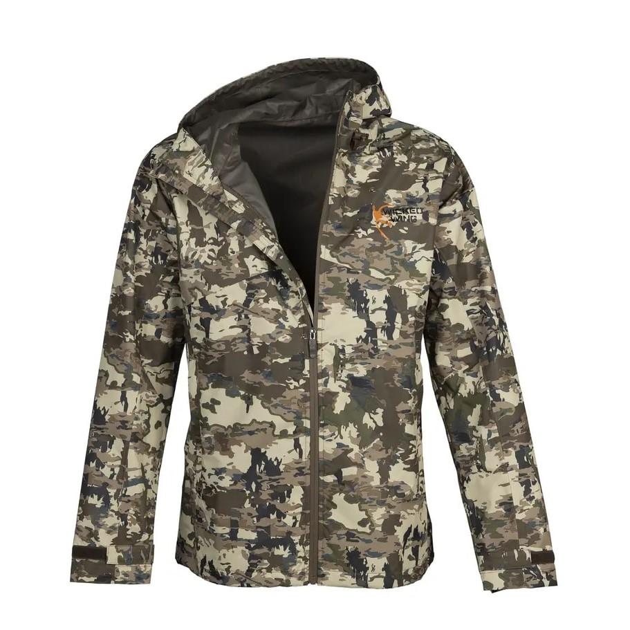Chattanooga Browning Rain Shell Jacket in Auric Camo, waterproof outdoor rain gear, lightweight and comfortable for outdoor activities.
